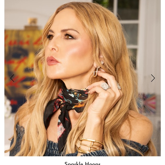 EUC Crystal Haze From The Block Hoop Earrings - Picture 4 of 5